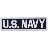 Eagle Emblems PM0440 Patch-Usn, Tab, Us.Navy (Wht/Blk)     Printed (1-1/4