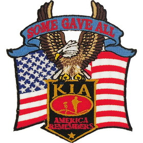 Eagle Emblems PM0441 Patch-Kia,Honor Eagle "SOME GAVE ALL", (4")