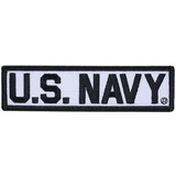 Eagle Emblems PM0443 Patch-Usn, Tab, Us.Navy (Blk/Wht)     Printed (1-1/4