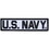 Eagle Emblems PM0443 Patch-Usn,Tab,Us.Navy (BLK/WHT) Printed, (4-3/4"x1-1/4")