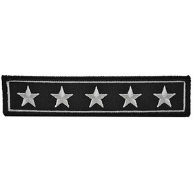 Eagle Emblems PM0448 Patch-Stars,5,Silver (5-1/2")