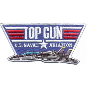 Eagle Emblems PM0468 Patch-Usn,Top Gun,Jet Side (4-5/8")