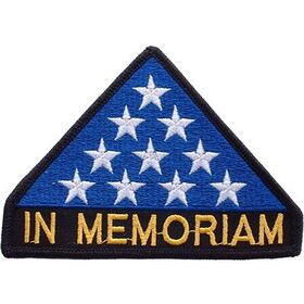 Eagle Emblems PM0484 Patch-Usa,Memorial Flag (4-1/4")