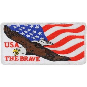 Eagle Emblems PM0496 Patch-Usa,Eagle,Brave (4-1/2")