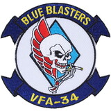Eagle Emblems PM0505 Patch-Usn, Blue Blas.Va-34 (3-1/2