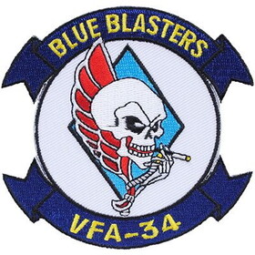 Eagle Emblems PM0505 Patch-Usn,Blue Blas.Va-34 (3-1/2")