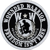 Eagle Emblems PM0512 Patch-Wounded Warrior Freedom Isn'T Free! (3-1/16