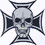 Eagle Emblems PM0523 Patch-Skull &Amp; Iron Cross (3")
