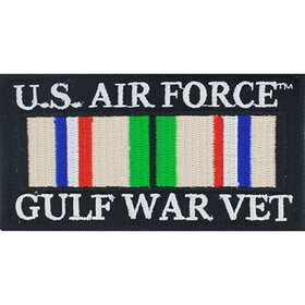 Eagle Emblems PM0588 Patch-Gulf War,Vet,Usaf SVC.RIBBON, (4"x2-1/8")
