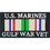 Eagle Emblems PM0589 Patch-Gulf War, Vet, Usmc (Desert) Ribbon (4"X2-1/8")