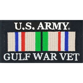 Eagle Emblems PM0590 Patch-Gulf War,Vet,Army SVC.RIBBON, (4"x2-1/8")