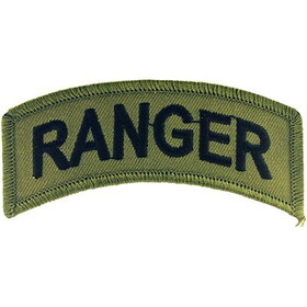 Eagle Emblems PM0622 Patch-Army,Tab,Ranger (SUBDUED), (3" x 1")