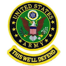 Eagle Emblems PM0633 Patch-Army Symbol This We'll Defend (2 PC), (3-3/4")
