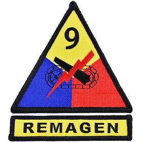 Eagle Emblems PM0689 Patch-Army,009Th Arm.Div. (2 PC), (3-5/8" Wide)