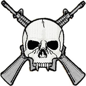 Eagle Emblems PM0757 Patch-Skull &Amp; Rifles (3-1/4")