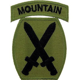 Eagle Emblems PM0779 Patch-Army,010Th Mtn.Div. (SUBDUED), (3-1/4")