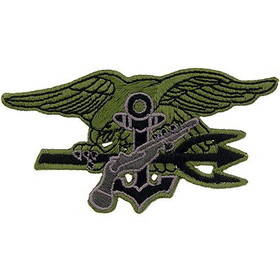 Eagle Emblems PM0792 Patch-Usn,Seal Trident (SUBDUED), (4")