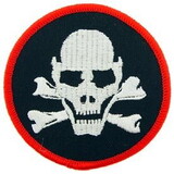 Eagle Emblems PM0807 Patch-Skull & Bones, Rnd (3