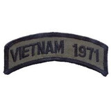 Eagle Emblems PM0816 Patch-Vietnam, Tab, 1971 (Subdued) (3-1/2