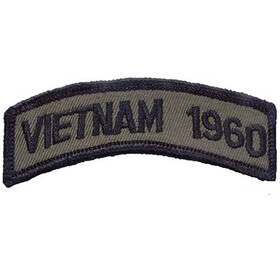 Eagle Emblems PM0821 Patch-Vietnam,Tab,1960 (SUBDUED), (3-1/2"x1")