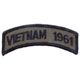 Eagle Emblems PM0822 Patch-Vietnam, Tab, 1961 (Subdued) (3-1/2