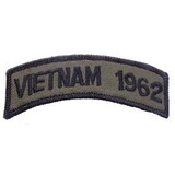 Eagle Emblems PM0823 Patch-Vietnam, Tab, 1962 (Subdued) (3-1/2