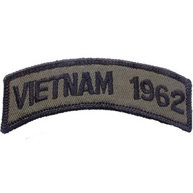 Eagle Emblems PM0823 Patch-Vietnam,Tab,1962 (SUBDUED), (3-1/2"x1")
