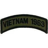 Eagle Emblems PM0824 Patch-Vietnam, Tab, 1963 (Subdued) (3-1/2