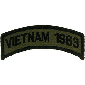 Eagle Emblems PM0824 Patch-Vietnam,Tab,1963 (3-1/2"x1")