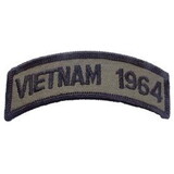 Eagle Emblems PM0825 Patch-Vietnam, Tab, 1964 (Subdued) (3-1/2