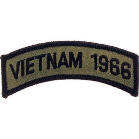 Eagle Emblems PM0827 Patch-Vietnam,Tab,1966 (SUBDUED), (3-1/2"x1")