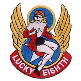 Eagle Emblems PM0848 Patch-Nose Art, Lucky Eigh (3-1/2