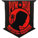 Eagle Emblems PM0862 Patch-Pow*Mia (RED/BLK), (3-1/2