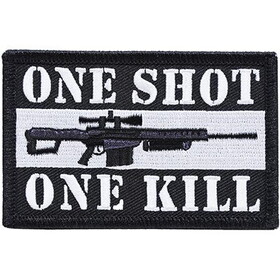 Eagle Emblems PM0879 Patch-One Shot One Kill (3-3/8")