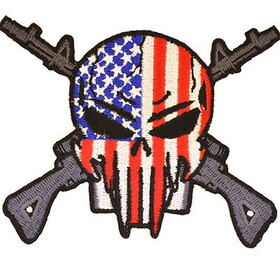 Eagle Emblems PM0883 Patch-Sniper Skull/Rifles (3-5/8")
