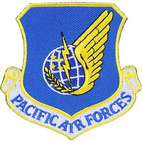 Eagle Emblems PM0900 Patch-Usaf,Pac.Air Forces (SHIELD), (3-1/16")