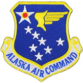 Eagle Emblems PM0930 Patch-Usaf,Alaskan Air Cm (SHIELD), (3-1/16")