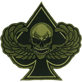 Eagle Emblems PM0951 Patch-Death Wing,Spade (SUBDUED), (3-1/4")
