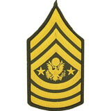 Eagle Emblems PM1012 Patch-Army, E9, Cmd.Sgt.Maj (Pair) Dress Green 
