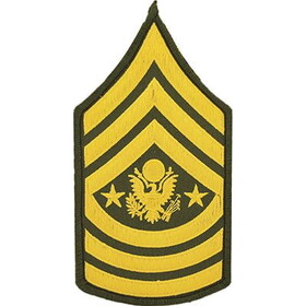 Eagle Emblems PM1012 Patch-Army,E9,Cmd.Sgt.Maj Army (PAIR) DRESS GREEN, (3" wide)