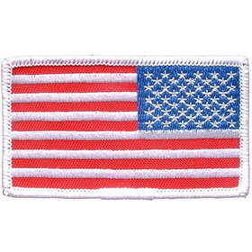 Eagle Emblems PM1112 Patch-Flag,Usa,White (R) (3-3/8"x2")