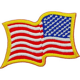 Eagle Emblems PM1115 Patch-Flag,Usa,Gold,Wavy (R) (3-1/4"x2-1/4")