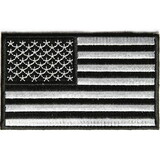 Eagle Emblems PM1119V Patch-Flag, Usa, Blk/Wht (L), (Velcro)