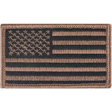 Eagle Emblems PM1124V Patch-Flag, Usa, Blk/Brn (L), (Velcro)