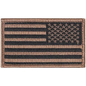 Eagle Emblems PM1125V Patch-Flag, Usa, Blk/Brn &#174;, (Velcro)