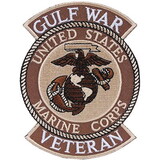 Eagle Emblems PM1137 Patch-Gulf War, Vet, Usmc (Desert) (3-1/8