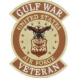 Eagle Emblems PM1138 Patch-Gulf War, Vet, Usaf (Desert) (3-1/8