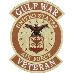 Eagle Emblems PM1138 Patch-Gulf War,Vet,Usaf (DESERT), (4")