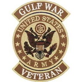 Eagle Emblems PM1140 Patch-Gulf War, Vet, Army (Desert) (3-1/8