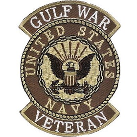 Eagle Emblems PM1141 Patch-Gulf War,Vet,Usn (DESERT), (4")